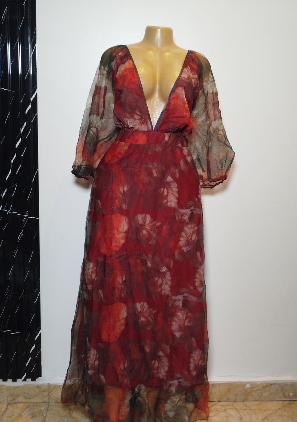 Flowered Chiffon dress
